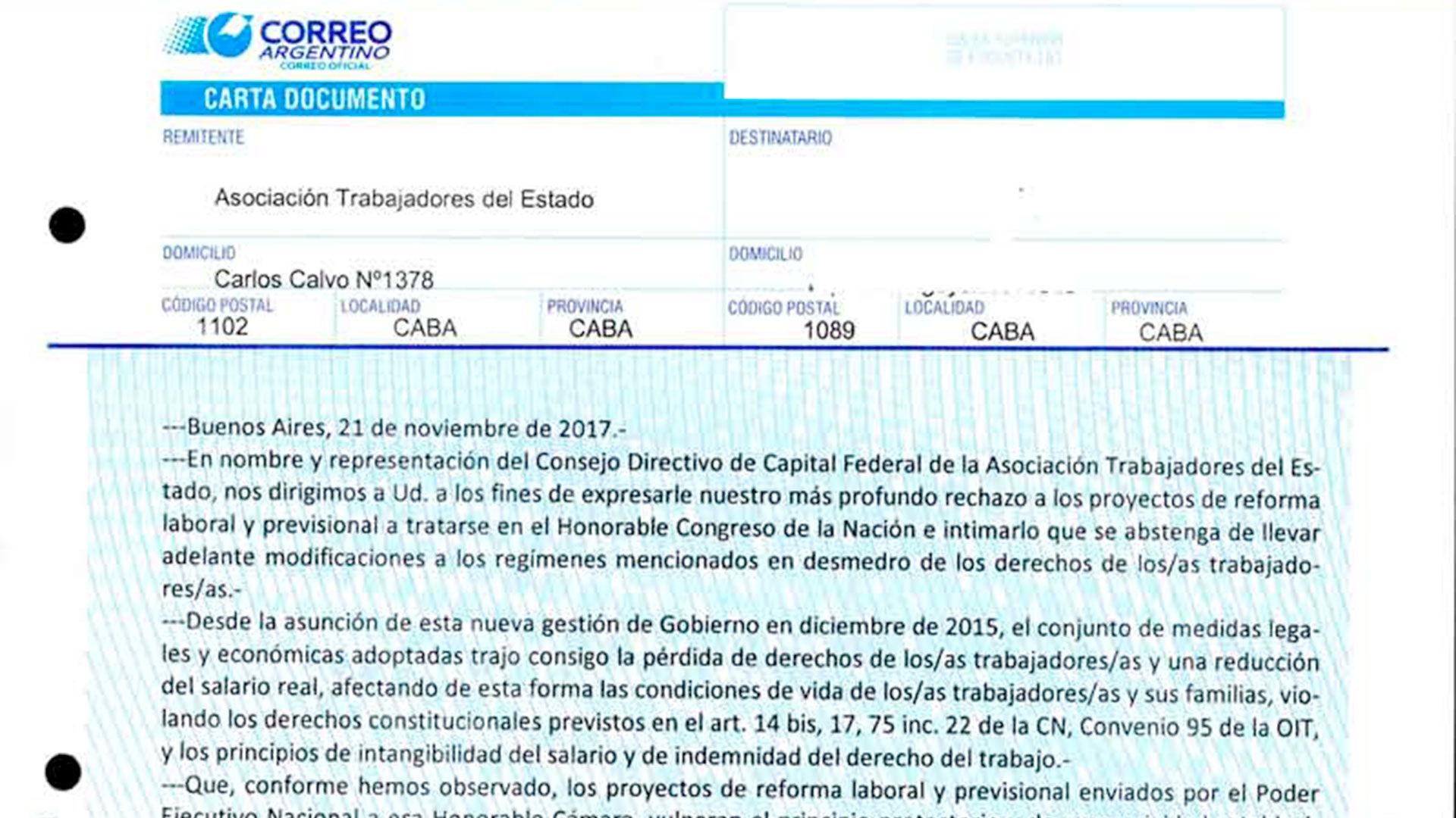 Exigimos a los Jefes de Bloques del Congreso se abstengan de violar la Constitución Nacional