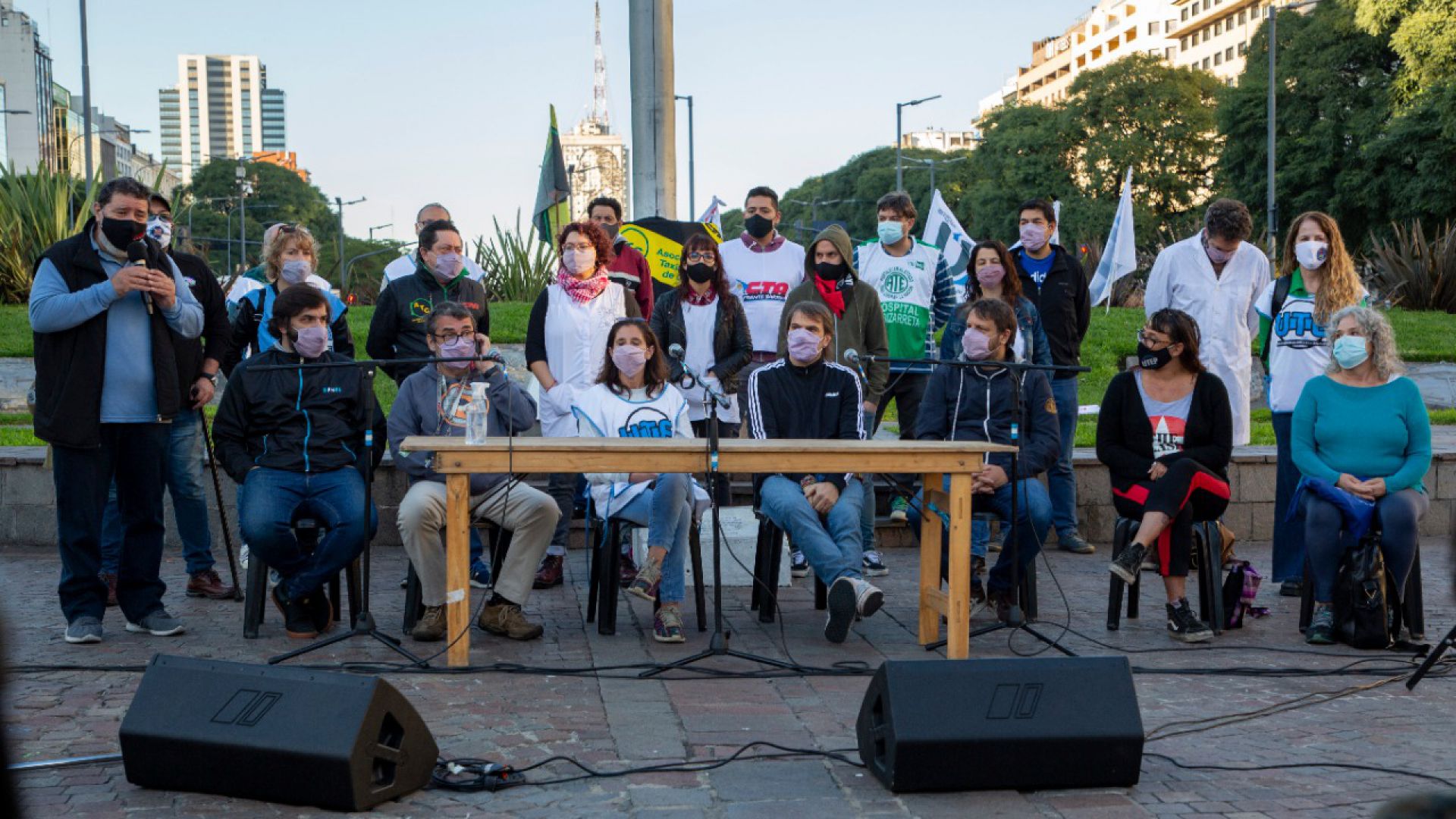 Se lanzó la Jornada de protesta “Lo Esencial es la Vida, no la campaña de Larreta”.