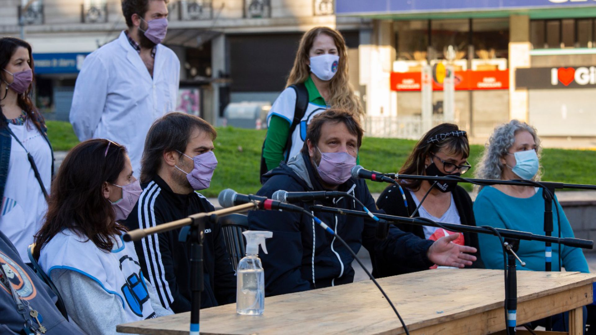 Se lanzó la Jornada de protesta “Lo Esencial es la Vida, no la campaña de Larreta”.